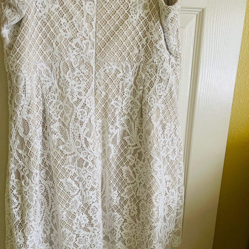 Lulus white overlay dress - bride/engagement dress  size XL